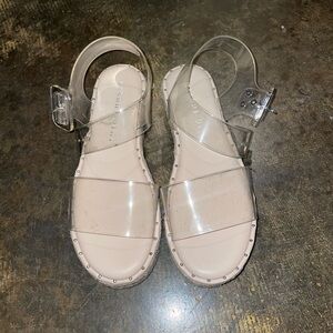 Gianni Bini Clear Keegan Espadrille Platform Sandal